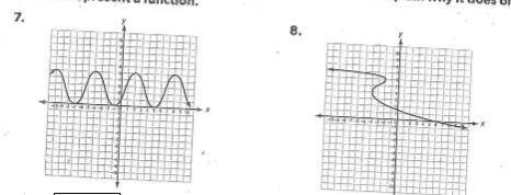 I need to know if these two graphs are a function, is one a function? is two a function?