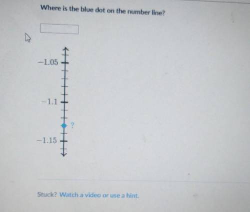 Where is the blue dot on the number line? pls help