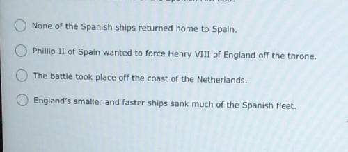 1. Which is true about the battle of the Spanish Armada?