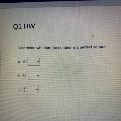 Determine whether the number is a perfect square
