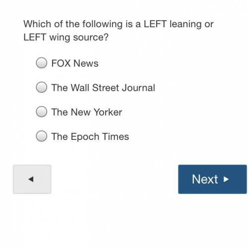 Which of the following is a LEFT leaning or a LEFT wing source.