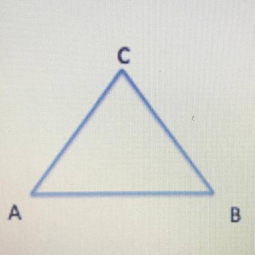 If the two congruent angles (angles A and B) of an isosceles

triangle are each twice the third, n