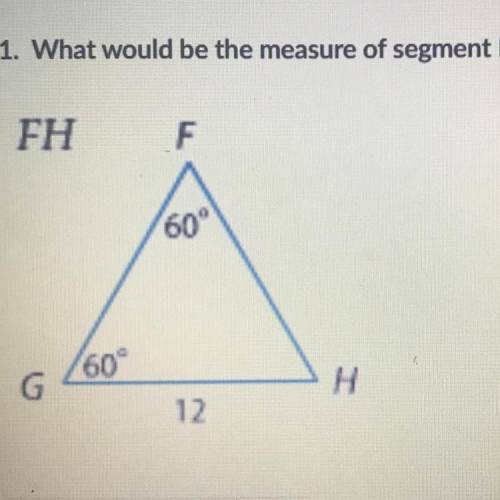 What would be the measure of segment FH?