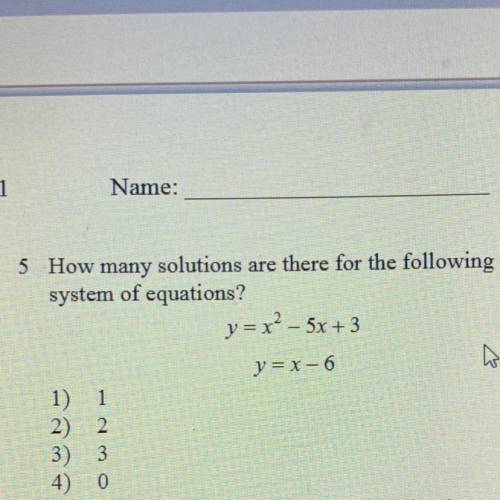 How many solutions are there for the following system of equations?