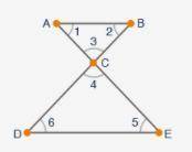 Which statement best explains the relationship between Triangle ABC and Triangle EDC ?

Triangle A