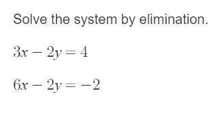 Solve the system by elimination
