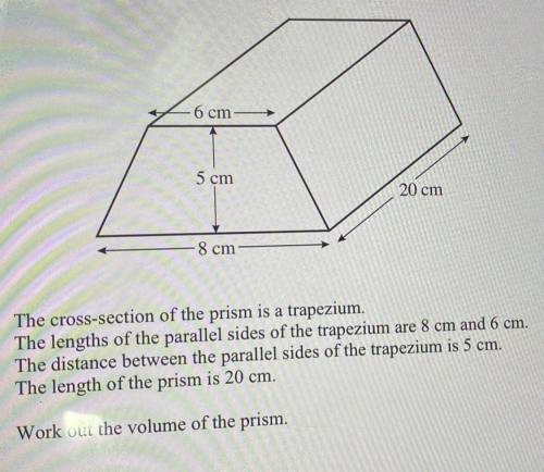 Calculate the volume
Please show the steps....