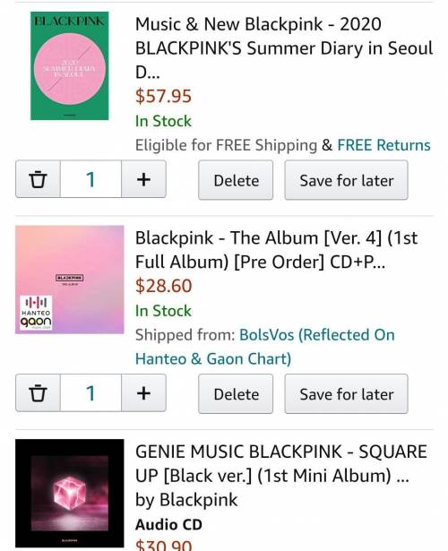 BLINKS!! WHAT ALBUM SHOULD I GET Theres more but not all fit in one pic