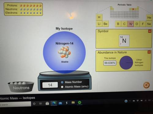 Given the name of an element and the number of neutrons, find the mass of an Isotope