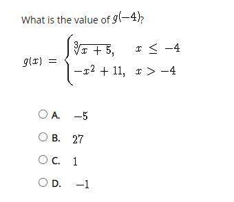 What is the value of g(-4)?