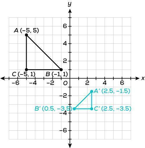 Which single transformation or sequence of transformations would take triangle ABC to the image A'B