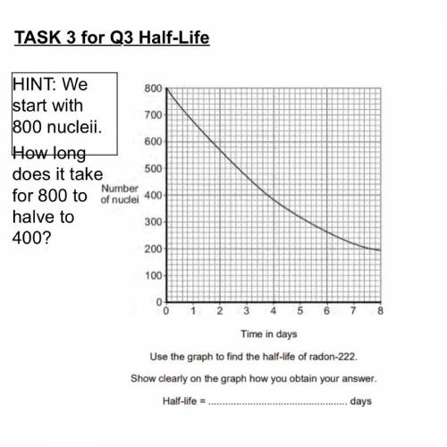 Task 3: Half life
How long does it take for 300 to have to 400?