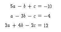 What is the value of c in this linear system? 
A) 1
B) -3
C) -1
D) 2