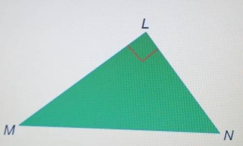Identify the hypotenuse.A. MNB. LN