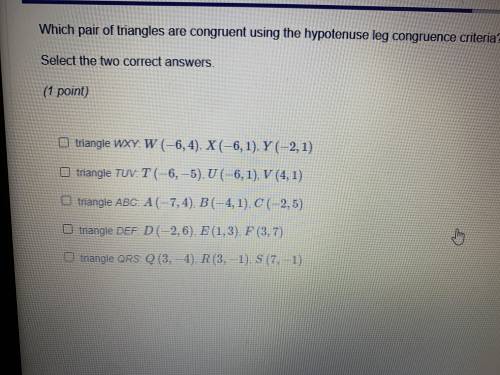 Please help with HL congruence criteria. question in file:)