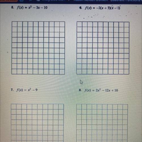 3.5 Quadratic functions in factored form-practice Graphing Practice

In Exercises 1-8, graph the q