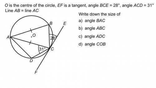 Find size of angle BAC