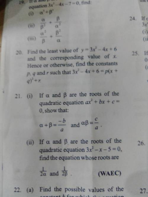 Hi. I need help with these questions.
See image for question.
Answer 20 and 21