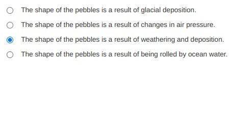 A sixth grade teacher takes students on a field trip to the beach. One student finds several pebble