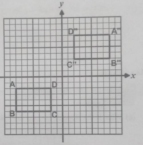 In the diagram shown, rectangle ABCD has been reflected across the line x=1 and then translated to