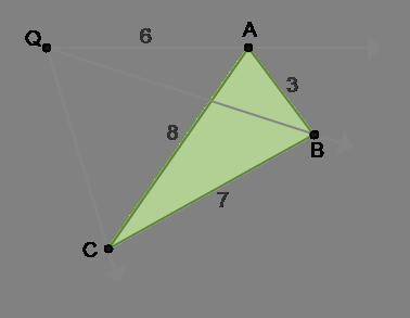 Suppose triangle ABC will be dilated using the rule D Subscript Q, two-thirds.

Point Q is the ce