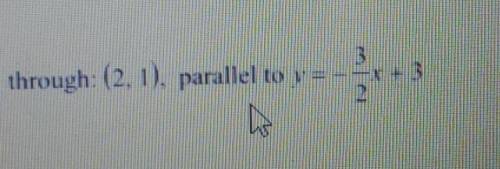What is the parallel slope intercept form??