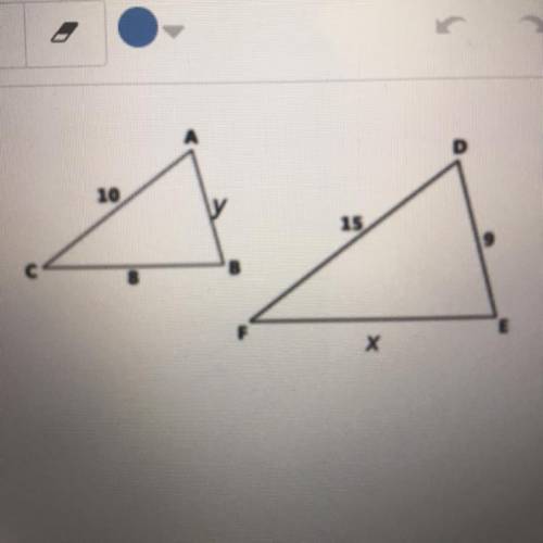 1. What is the scale factor from triangle ABC to triangle DEF?

2. What is the scale factor from t