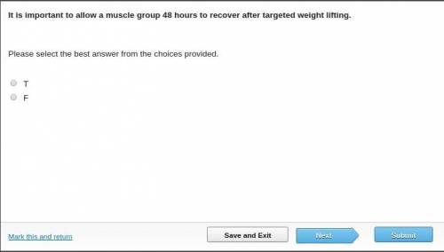 It is important to allow a muscle group 48 hours to recover after targeted weight lifting.

please