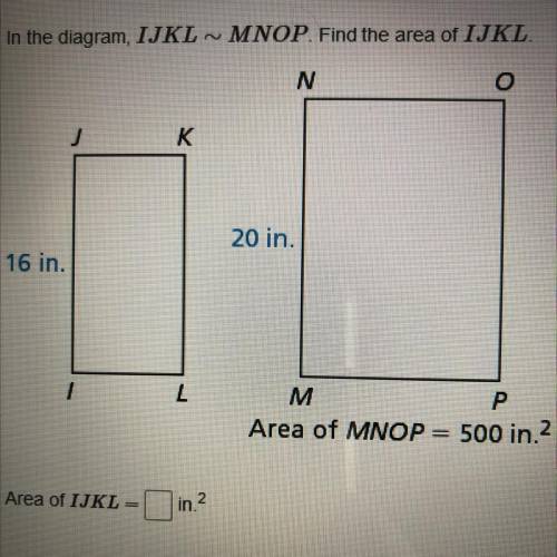 Find the area of IJKL