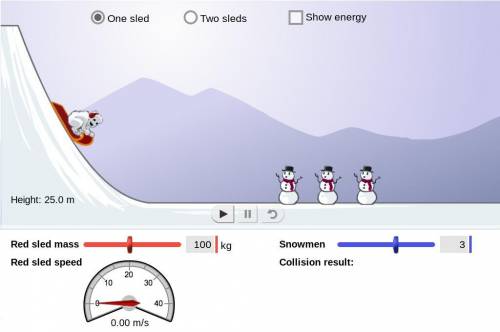 How does the Sled Wars Gizmo demonstrate this scientific law? EXPLAIN