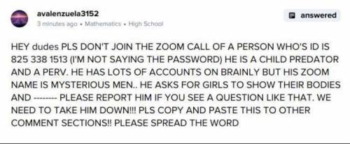 Please spread the word