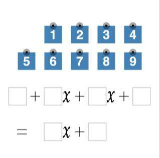 Create two equivalent expressions using each of the numbers 1 - 9 exactly one time.

Write your tw