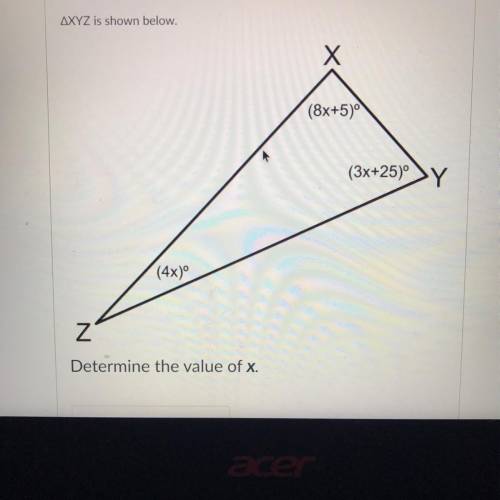I need help with finding the value of x