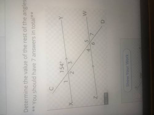 Determine the value of the rest of the angles