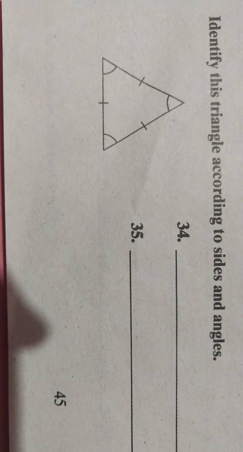 Can you plz gelp me identify this triangle according to its size and angles