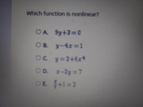 Which function is nonlinear?