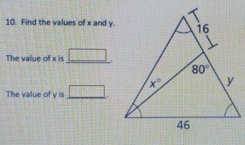 Find the value of x and yPlease help me. Thank you