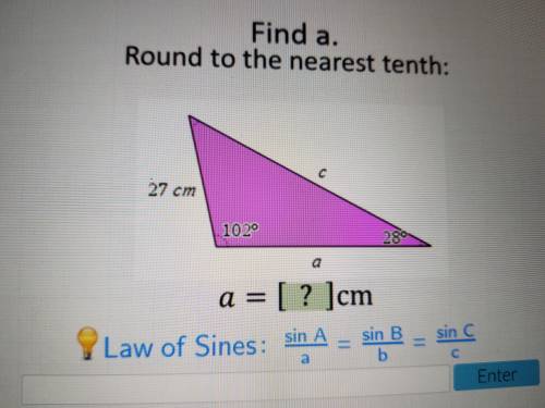 Find a, round to the nearest tenth. 10 points! Please no unhelpful answers or I will report you.