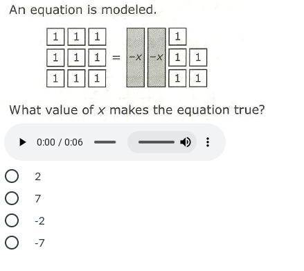 What answer is correct? The audio is just reading the question.