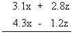 Subtract the following polynomials