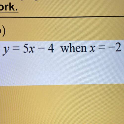 Can someone please help me. I think the answer is Y= -14 but I’m not sure