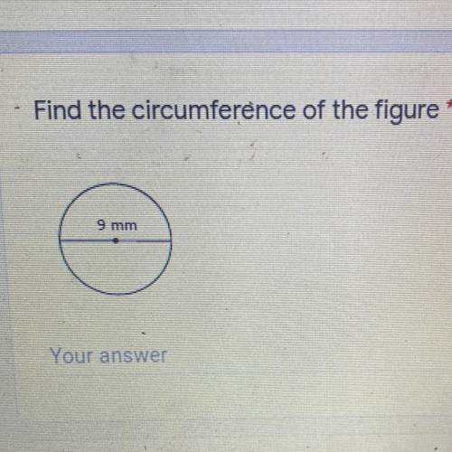 Find the circumference of the figure
