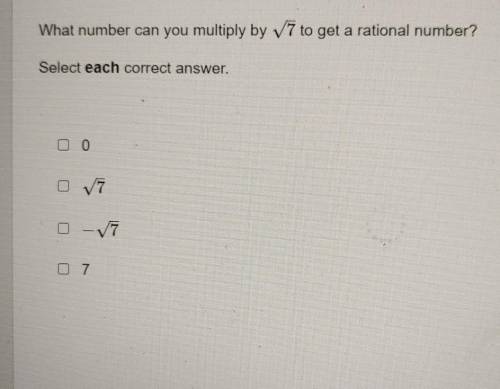 What number can you multiply by v7 to get a rational number?