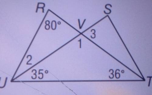 I need help finding the measure for angles 2 and 3