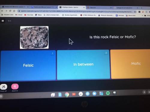 Is this rock Felsic or Mafic or
In between