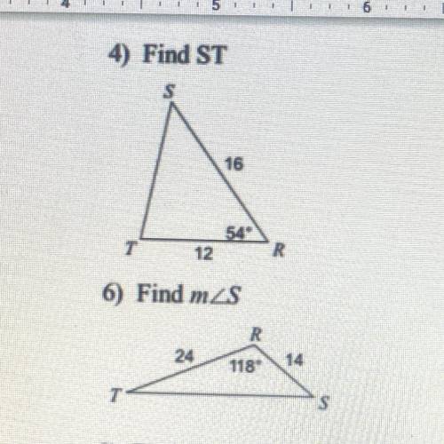 4) Find ST
6) Find m