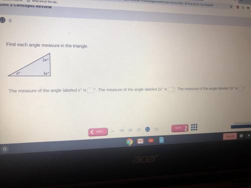 What are the angle measurements of the triangle??