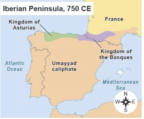 Based on the maps, what can be concluded about the result of the Reconquista in 1000 CE?

A. Musli