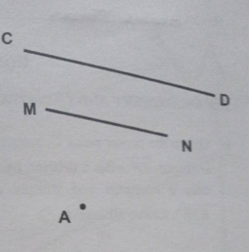 Line segment MN is the image of CD after a dilation by a factor k with a center at point A. Using y