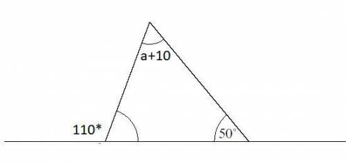 Find the measure of angle a in the triangle. Be sure to share all of your steps and use words like